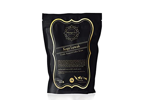 Shangri-La Coffee - Wilde Kopi Luwak Kaffeebohnen Gemahlen - 1 Kilogramm (Andere Gewichte Und Bohnentypen Erhältlich) - Ethisch Von Freilebenden Tieren Bezogen (Aus Indonesien) von Shangri-La Coffee