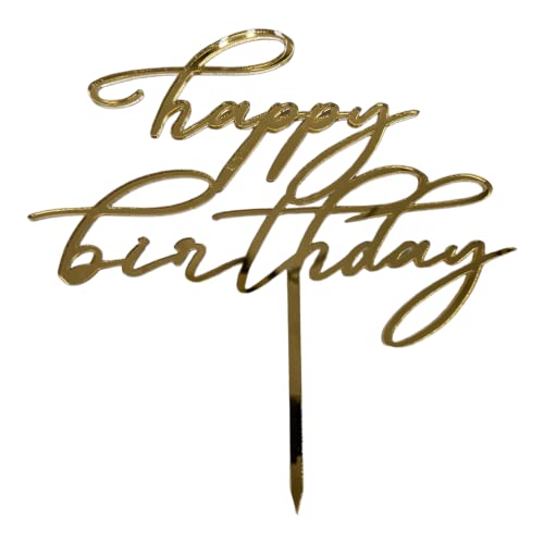 Cake Topper XXL - Happy Birthday No1 - GOLD - Acryl - Shantys von Shantys Patisserie & Dessert