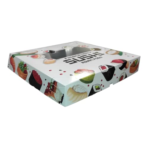 Sushi Box - XL (28 x 28 x 5 cm) 100 Stück - Packmania von Shantys Patisserie & Dessert