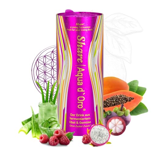 Share Aqua d'Oro 1x240ml Natürliches Getränk aus fermentierten Zutaten für täglichen Glow von Share