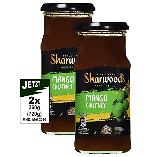 Sharwood's Mango Chutney Green Label 2x 360g (720 g) - authentisches indisches Chutney! von Sharwood's
