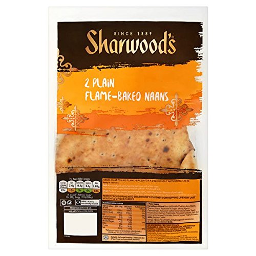 Sharwoods 2 Plain Flamm Gebackenes Naans 260g (Packung mit 8 x 260 g) von Sharwood's