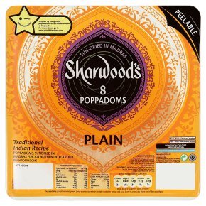 Sharwoods 8 glatt Poppadoms von Sharwood's