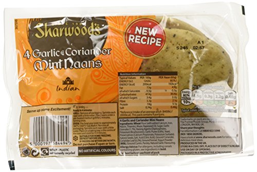 Sharwoods 4 Mini Knoblauch und Koriander Naan von Sharwood's