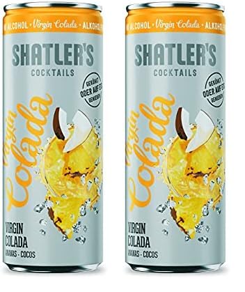 Shatler's Cocktails | Virgin Colada | Alkoholfrei | Ananas und Cocos | 12 x 250ML (Packung mit 2) von Shatler's