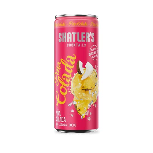 SHATLER'S Cocktails Pina Colada | Alkoholhaltig | in Barqualität | 12 x 250 ml von Shatler's