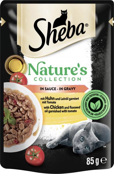 Sheba Nature's Collection in Sauce mit Huhn und Leinöl garniert mit Tomate von Sheba