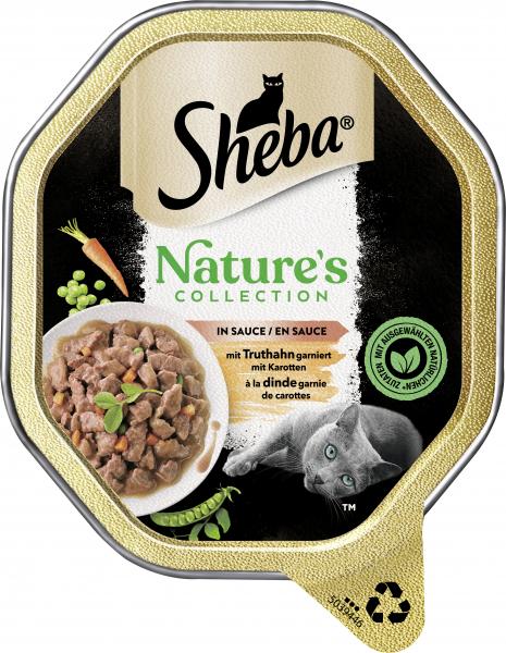 Sheba Nature's Collection in Sauce mit Truthahn garniert mit Karotten von Sheba