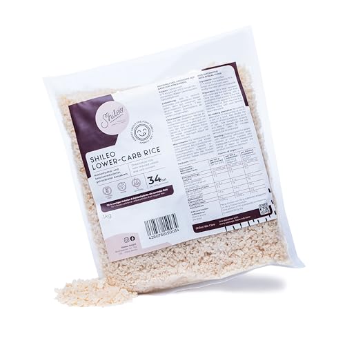 Shileo Konjak Reis getrocknet 1kg | energiereduzierter Lower Carb Shirataki Konjakreis | Konjak-Reis (fast) ohne Kohlenhydrate für eine bewusste Low-Carb Ketogene Ernährung von Shileo