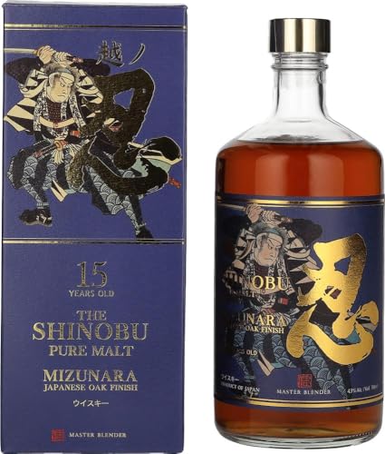 The Shinobu Pure Malt 15 Years Old Whisky MIZUNARA Japanese Oak Finish 43% Vol. 0,7l The Shinobu Pure Malt 15 Years Old Whisky MIZUNARA Japanese Oak Finish 43% Vol. 0,7l von Shinobu