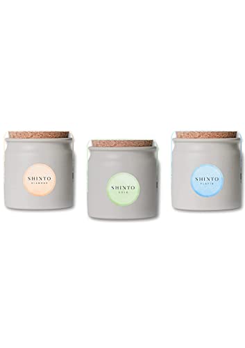 Matcha Tee Probierset von Shinto - JAS & EU BIO zertifiziert - Grün- & Schwarz-Tee Matcha Auslese - 3x30g in wiederverwendbaren Tongefäßen - Direktimport aus Uji Japan Matcha Tee Probierset von Shinto - JAS & EU BIO zertifiziert - Grün- & Schwarz-Tee Matcha Auslese - 3x30g in wiederverwendbaren Tongefäßen - Direktimport aus Uji Japan von Shinto