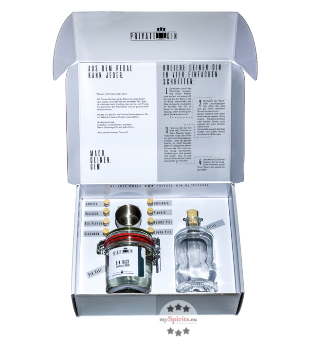 Private Gin Baukasten „Gin zum Selbermachen“ (40 % vol., 0,5 Liter) von Ship It