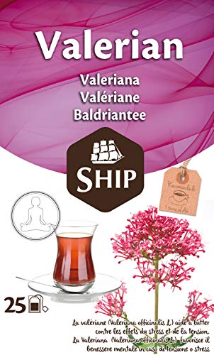 Ship - Baldrian Infusion - Box von 25 Einheiten - Muskelentspannende Wirkung, lindert Menstruationsbeschwerden und trägt zum geistigen Wohlbefinden - Infusionen und Tees von Ship