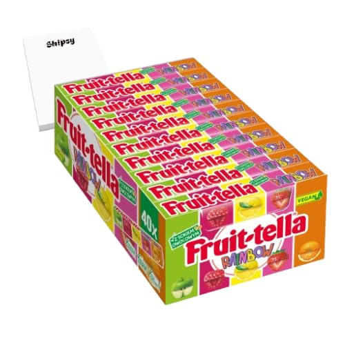Fruittella Kaugummi Rainbow 41g/40 stuck Shipsy Block Fruittella Kaugummi Rainbow 41g/40 stuck Shipsy Block von Shipsy