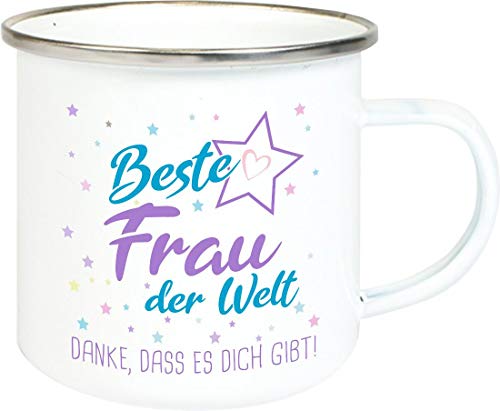ShirtInStyle, Geschenkset, Emaille Tasse beste Frau der Welt, danke das es dich gibt! Farbe weiß ShirtInStyle, Geschenkset, Emaille Tasse beste Frau der Welt, danke das es dich gibt! Farbe weiß von ShirtInStyle