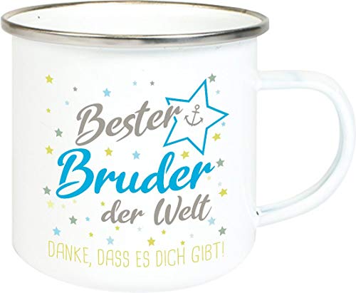 ShirtInStyle, Geschenkset, Emaille Tasse bester Bruder der Welt, danke das es dich gibt! Farbe weiß ShirtInStyle, Geschenkset, Emaille Tasse bester Bruder der Welt, danke das es dich gibt! Farbe weiß von ShirtInStyle