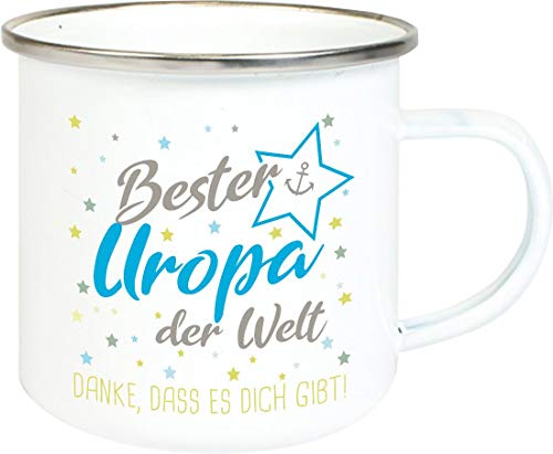 ShirtInStyle, Geschenkset, Emaille Tasse bester Uropa der Welt, danke das es dich gibt! Farbe weiß ShirtInStyle, Geschenkset, Emaille Tasse bester Uropa der Welt, danke das es dich gibt! Farbe weiß von Shirtinstyle