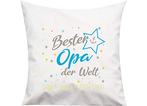 ShirtInStyle, Geschenkset, Kissen bester Opa der Welt, danke das es dich gibt! Farbe weiß von Shirtinstyle