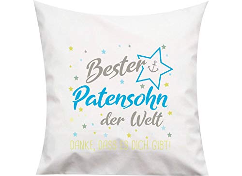 ShirtInStyle, Geschenkset, Kissen bester Patensohn der Welt, danke das es dich gibt! Farbe weiß von ShirtInStyle