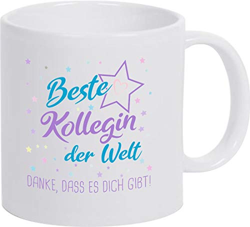 ShirtInStyle, Geschenkset, Tasse beste Kollegin der Welt, danke das es dich gibt! Farbe weiß von Shirtinstyle