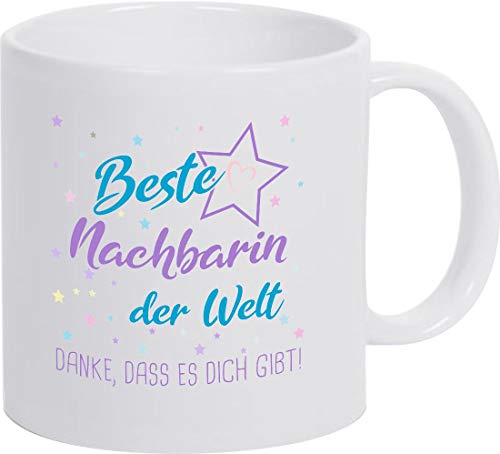 ShirtInStyle, Geschenkset, Tasse beste Nachbarin der Welt, danke das es dich gibt! Farbe weiß ShirtInStyle, Geschenkset, Tasse beste Nachbarin der Welt, danke das es dich gibt! Farbe weiß von Shirtinstyle