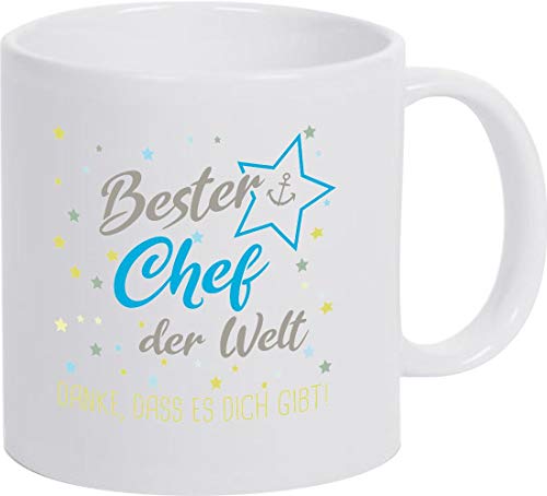 ShirtInStyle, Geschenkset, Tasse bester Chef der Welt, danke das es dich gibt! Farbe weiß von Shirtinstyle