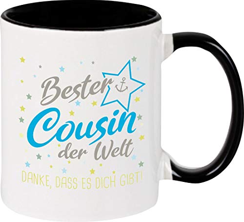 ShirtInStyle, Geschenkset, Tasse bester Cousin der Welt, danke das es dich gibt! Farbe schwarz von Shirtinstyle