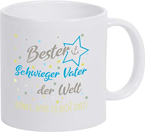 ShirtInStyle, Geschenkset, Tasse bester Schwieger Vater der Welt, danke das es dich gibt! Farbe weiß von Shirtinstyle