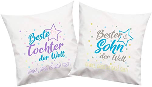 ShirtInStyle, Geschenkset, Tassenset beste Tochter, bester Sohn der Welt, danke das es dich gibt! Farbe weiß von Shirtinstyle