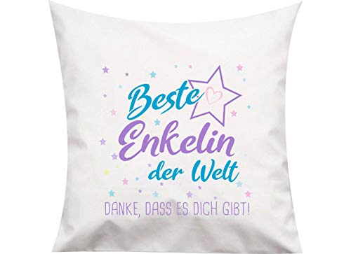 ShirtInStyle, Kissen beste Enkelin der Welt, danke das es dich gibt! Größe 40x40cm mit Füllung, Farbe weiß von ShirtInStyle