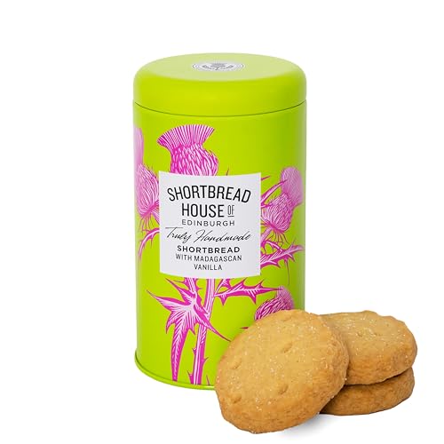 Shortbread House of Edinburgh 140 g Dose mit wirklich handgefertigten Shortbread Keksen mit Madagaskar Vanille von Shortbread