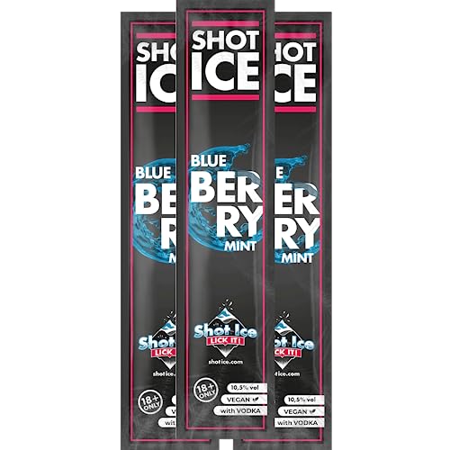 Shot Ice 100er Paket Blueberry/Mint - Frozen Shot - Eis mit Alkohol zum Selbsteinfrieren - Ab 18 Jahren! (100) von Shot Ice