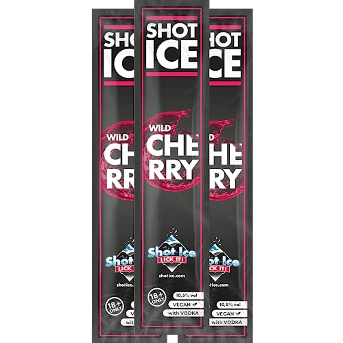 Shot Ice Paket Wild Cherry - Frozen Shot - Eis mit Alkohol zum Selbsteinfrieren - Ab 18 Jahren! (100) von Shot Ice