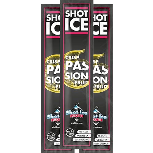 Shot Ice 10er Paket Crisp Passionfruit - Frozen Shot - Eis mit Alkohol zum Selbsteinfrieren - Ab 18 Jahren! (10) von Shot Ice