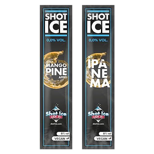 Shot Ice Mix-Paket 2 Sorten "Ipanema and Mango-Pineapple" - Wassereis ohne Alkohol (10er Paket) von Shot Ice