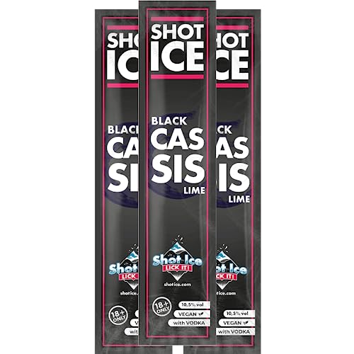 Shot Ice Paket Black Cassis/Lime - Frozen Shot - Eis mit Alkohol zum Selbsteinfrieren - Ab 18 Jahren! (10 Stück) von Shot Ice