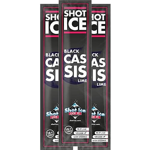 Shot Ice Paket Black Cassis/Lime - Frozen Shot - Eis mit Alkohol zum Selbsteinfrieren - Ab 18 Jahren! (10 Stück) von Shot Ice