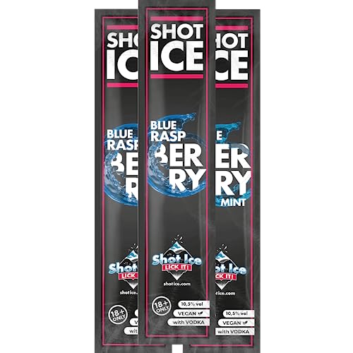 Shot Ice Paket Blue Raspberry - Frozen Shot - Eis mit Alkohol zum Selbsteinfrieren - Ab 18 Jahren! (10er Paket) von Shot Ice