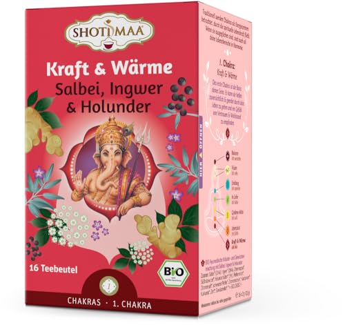 Shoti Maa Bio Kraft & Wärme - Salbei, Ingwer & Holunderblüte (6 x 32 gr) von Shoti Maa