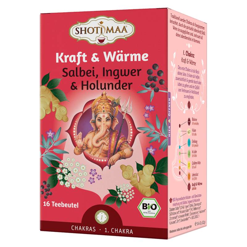 Bio Kraft & Wärme Salbei, Ingwer & Holunder Tee von Shotimaa