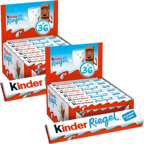 kinder Riegel - 2 x 36 Einzelriegel doppelpack, einzeln verpackte Schokoriegel, zartschmelzende Vollmilchschokolade mit Milchcremefüllung, ohne Farb- und Konservierungsstoffe, 0.76 kilograms kinder Riegel - 2 x 36 Einzelriegel doppelpack, einzeln verpackte Schokoriegel, zartschmelzende Vollmilchschokolade mit Milchcremefüllung, ohne Farb- und Konservierungsstoffe, 0.76 kilograms von Shumilov