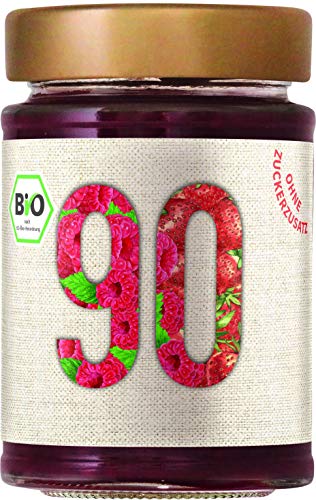 Sibani 90% Fruchtaufstrich BIO Himbeere-Erdbeere, mit Erythrit* gesüßt, 180g von Sibani