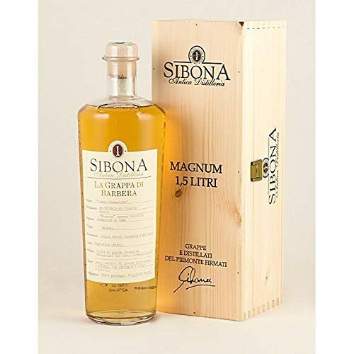 Grappa Sibona -"GRAPPA BARBERA MAGNUM" astuccio in legno 42° von Sibona Antica Distilleria