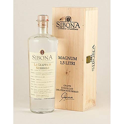 Grappa Sibona - Magnum"Grappa Nebbiolo" con astuccio in legno 42° von Sibona Antica Distilleria