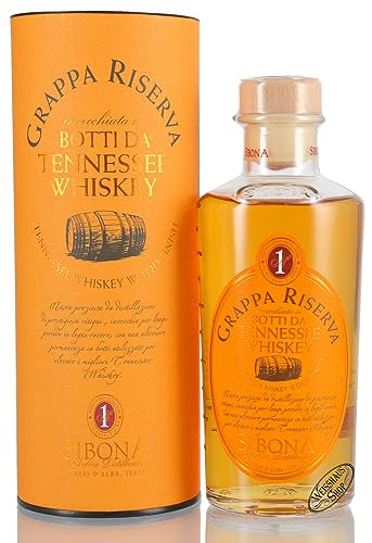 Sibona GRAPPA RISERVA Botti da TENNESSEE WHISKEY 44% Vol. 0,5l in Geschenkbox von Sibona