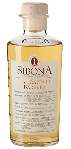 Nº1 SIBONA Grappa di Barbera 40% vol. (1 x 0,5l) – Aromatischer, reifer Grappa aus Italien von Nº1 SIBONA