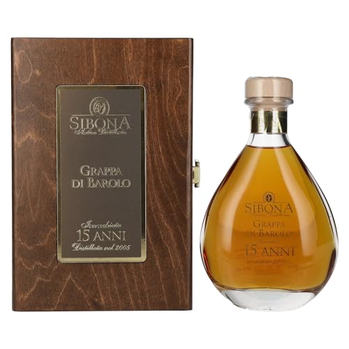 Sibona RISERVA SPECIALE Grappa di Barolo 15 ANNI 44% Vol. 0,5l in Holzkiste von Sibona