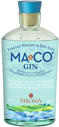 Sibona MAeCO‘ Italian Premium Dry Gin – Aromatischer, frischer Gin aus Italien mit 42 % vol. Alkohol (1 x 0,7l) Sibona MAeCO‘ Italian Premium Dry Gin – Aromatischer, frischer Gin aus Italien mit 42 % vol. Alkohol (1 x 0,7l) von Nº1 SIBONA
