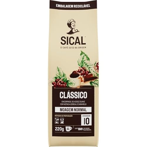 Sical Portugiesischer Clasico Normal gemahlener Kaffee Cafe 5 Estrelas 220G 1 Packung Sical Portugiesischer Clasico Normal gemahlener Kaffee Cafe 5 Estrelas 220G 1 Packung von Sical