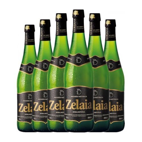 Cidre Zelaia Natural 75 cl (Schachtel mit 6 Flaschen von 75 cl) von Sidras Zelaia SL